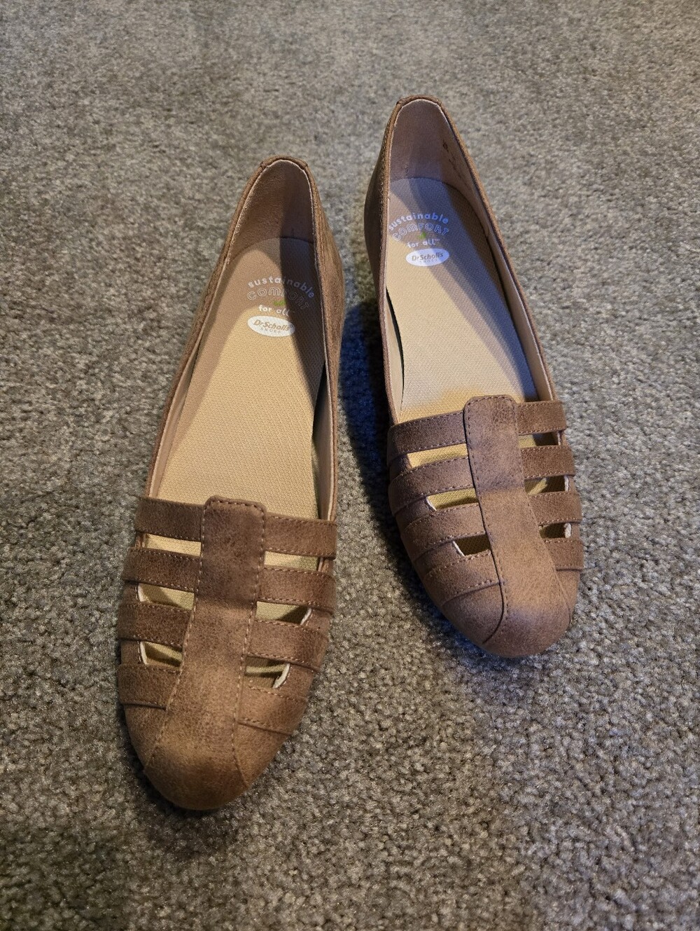Dr. Scholl's Women's Brown Suede Cutout Loafers 8m